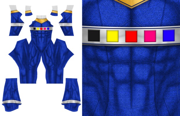 BLUE POWER RANGER IN SPACE pattern file