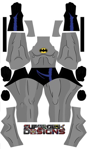 BATMAN the animated TV show (detached gloves, no belt detail) pattern file