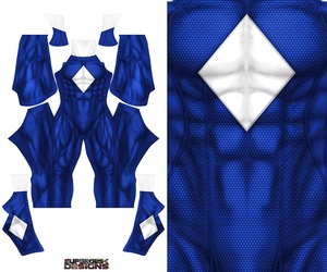 BLUE POWER RANGER concept design pattern file