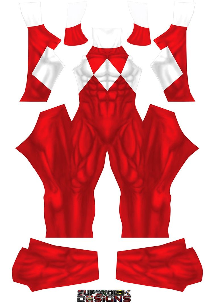 RED POWER RANGER (PLAIN) pattern file