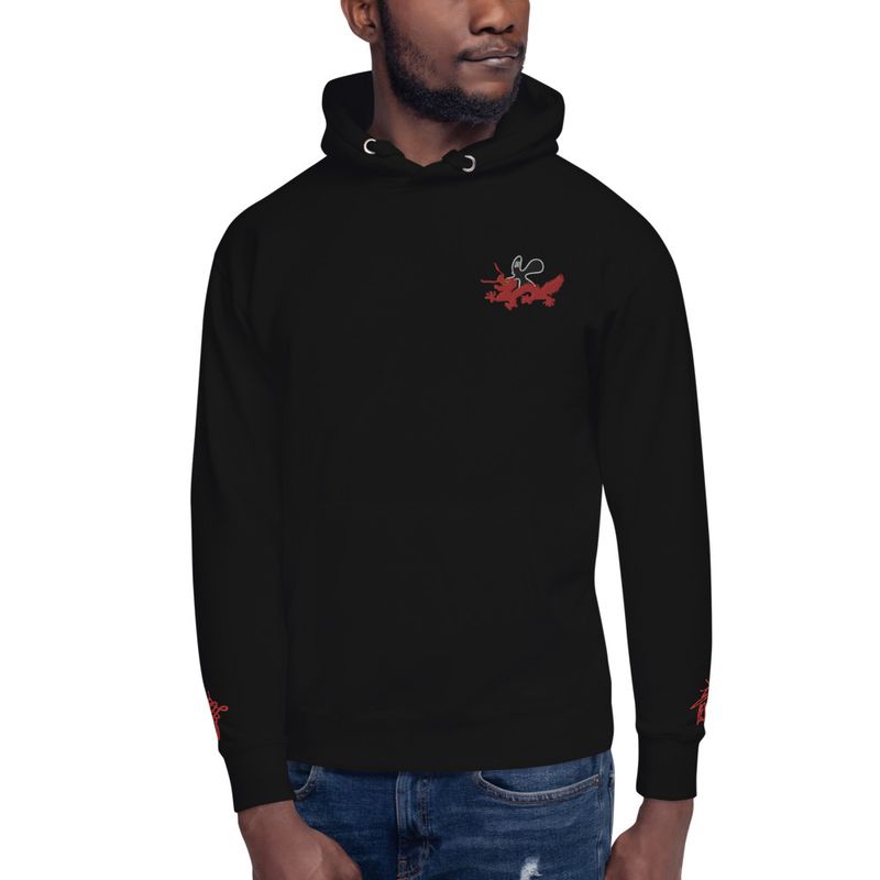 chinese new year od the dragon small embroidery back front
