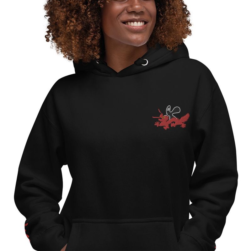 chinese new year od the dragon small embroidery back front