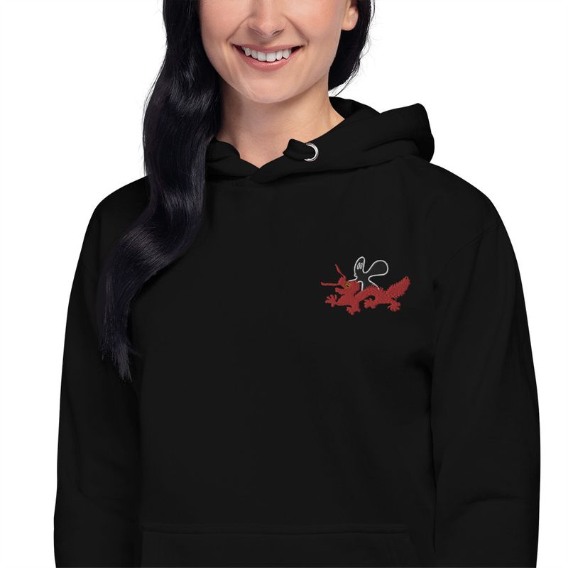 chinese new year od the dragon small embroidery back front