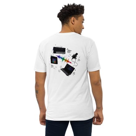Frequency Shapes Reality – Producer Essentials Graphic T-Shirt - angle (white)