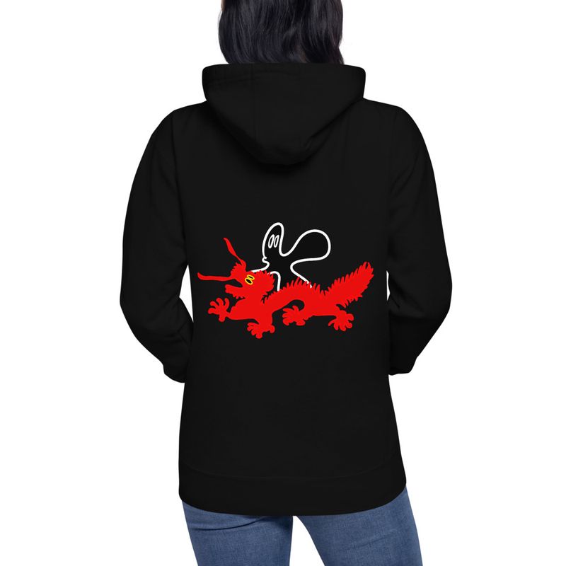 chinese new year od the dragon small embroidery back front