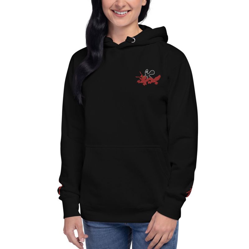chinese new year od the dragon small embroidery back front