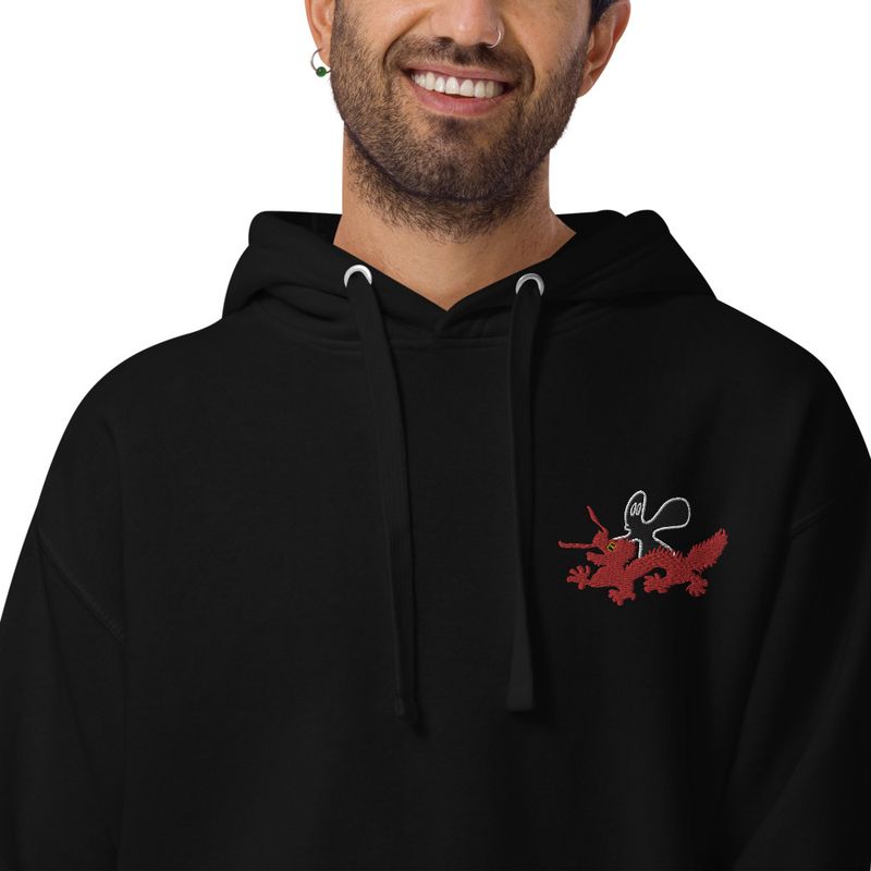 chinese new year od the dragon small embroidery back front