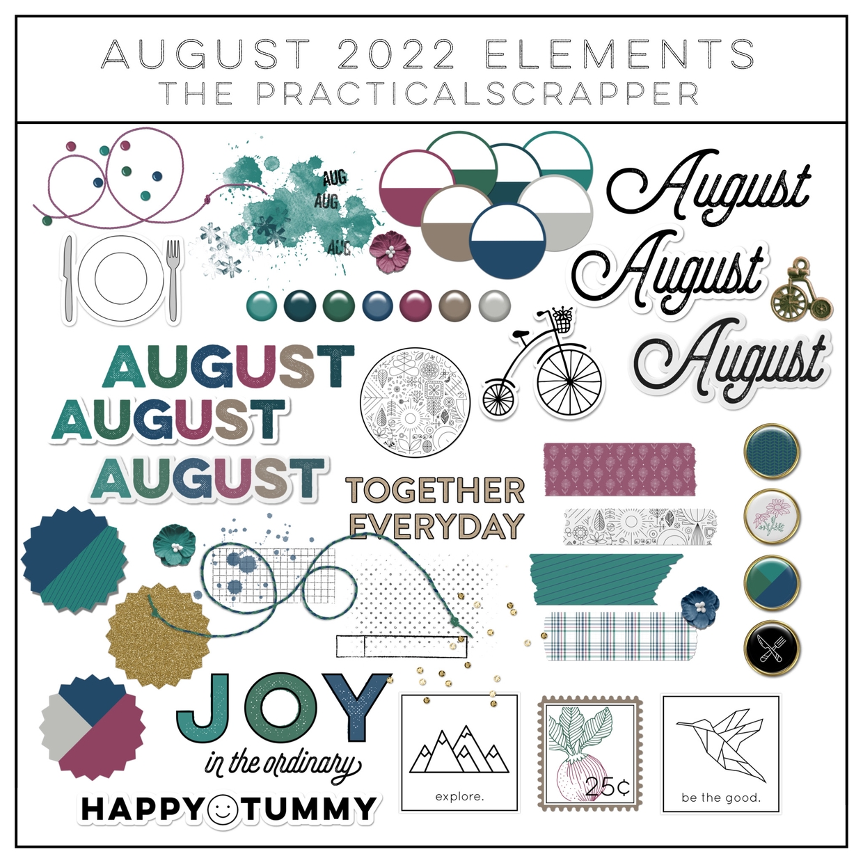 August 2022 Month By Month Elements