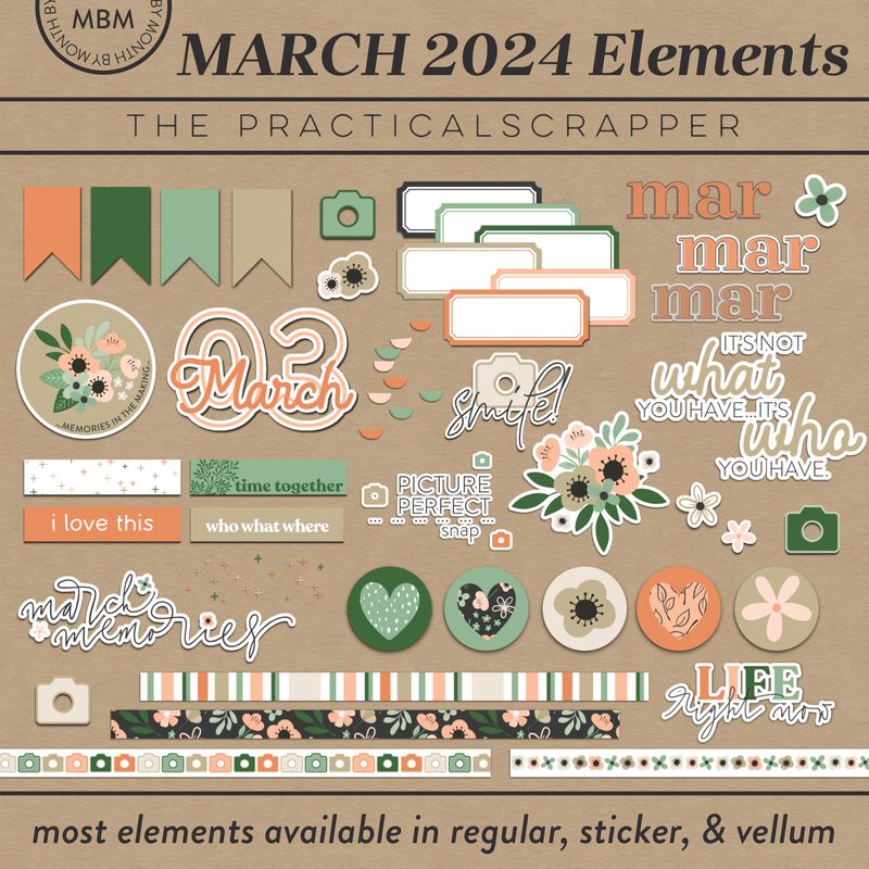 March Month By Month Elements