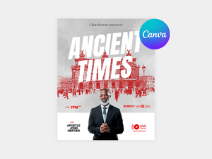 Editable Church Canva Flyer for Church Services &amp; Conferences