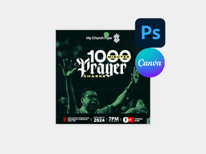 Church Prayer Marathon Service Flyer Template