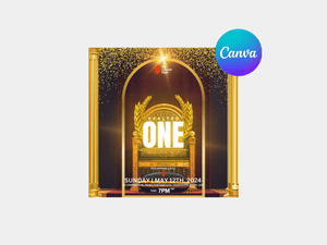 Canva Church Sermon Flyer Template: Exalted One