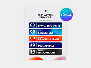 This Week&#x27;s Service List - Canva