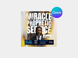 Miracle Service Flyer Template - Canva