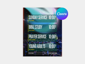 Weekly Church Service Schedule - Canva