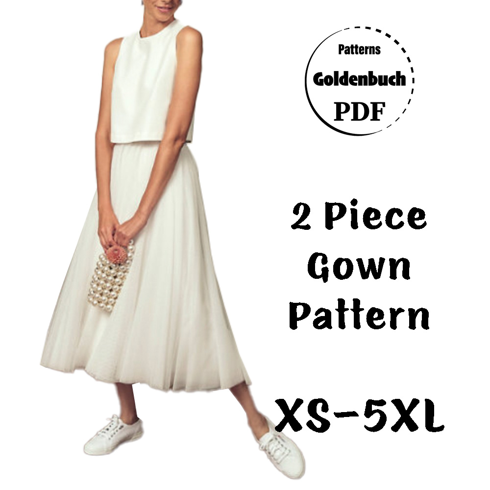 Two Piece Wedding Dress Patterns