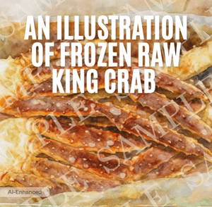 An Illustration of Frozen Raw King Crab