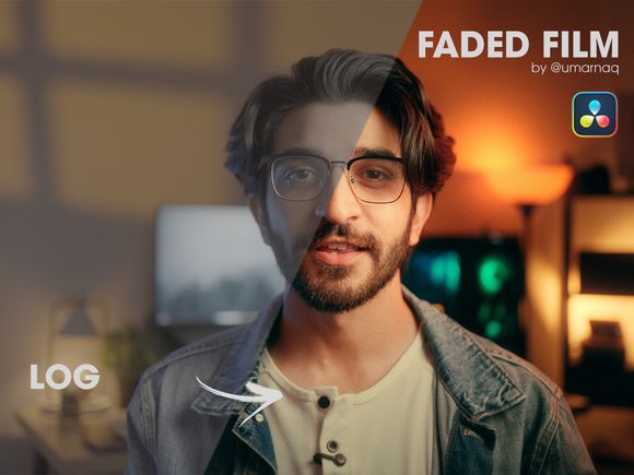 Faded Film Look Power Grade &amp; LUT - Works with FREE version of DaVinci Resolve