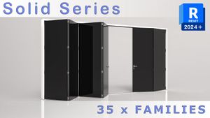 3D Action Doors - Solid Panel Collection (for Revit 2024+)