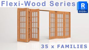 3D Action Doors : Flexi-Wood Collection (for Revit 2026+)