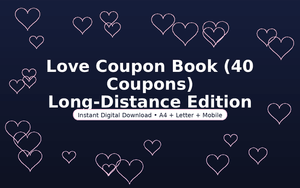 Love Coupon Book (40 Coupons) - Long-Distance Edition