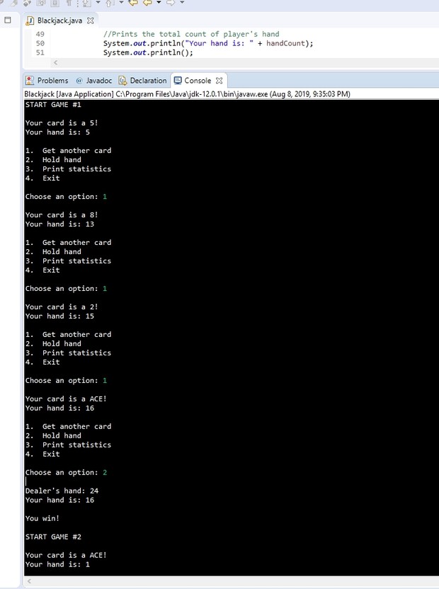  COP3502  P1: Blackjack Solved