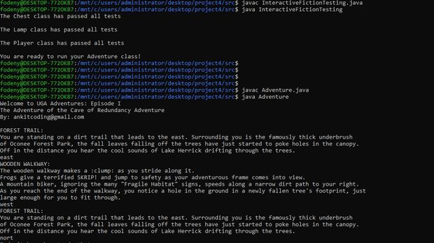 CSCI301-Lab 4 Interactive Fiction Solved