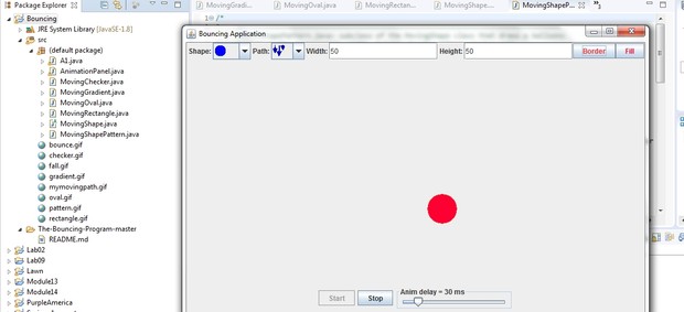COMPSCI 230 The Bouncing Program Solution