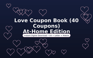 Love Coupon Book (40 Coupons) - At-Home Edition