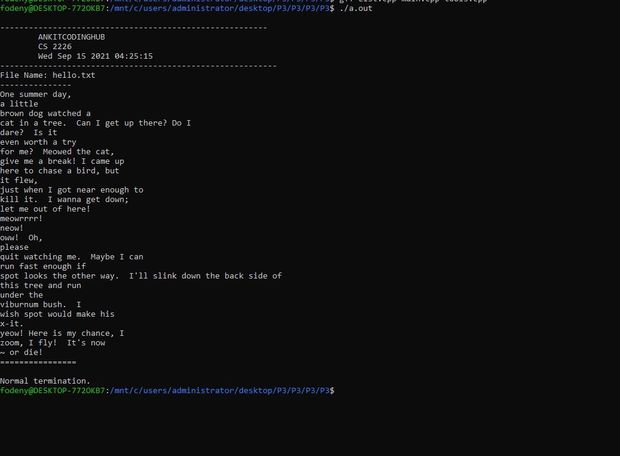 CSCI 6620 Program 3: Sorting A List Of Lines Solved