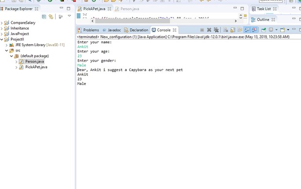 Java program that prompts the user for their gender, age, and name Solution