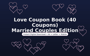 Love Coupon Book (40 Coupons) - Married Couples Edition