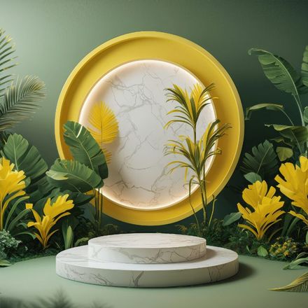Leafy Marble Platform 03