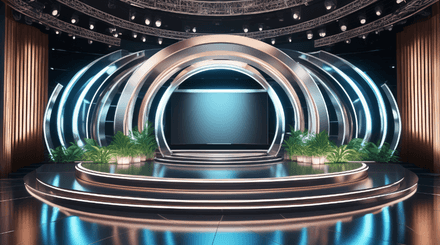 3D Virtual Set - Virtual Studio 4K 100
