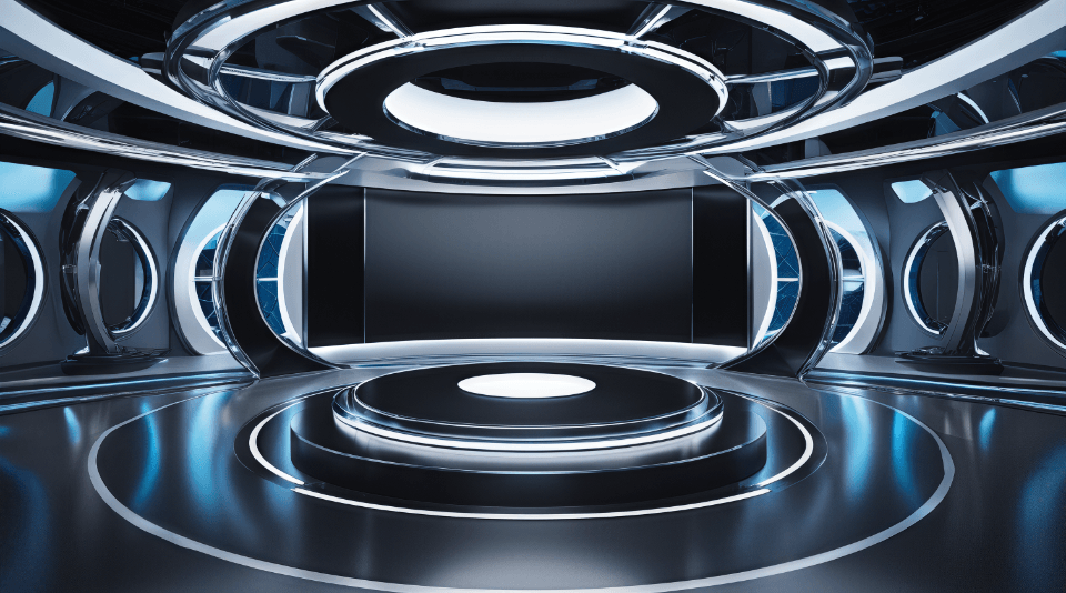3D Virtual Set - Virtual Studio 4K 90