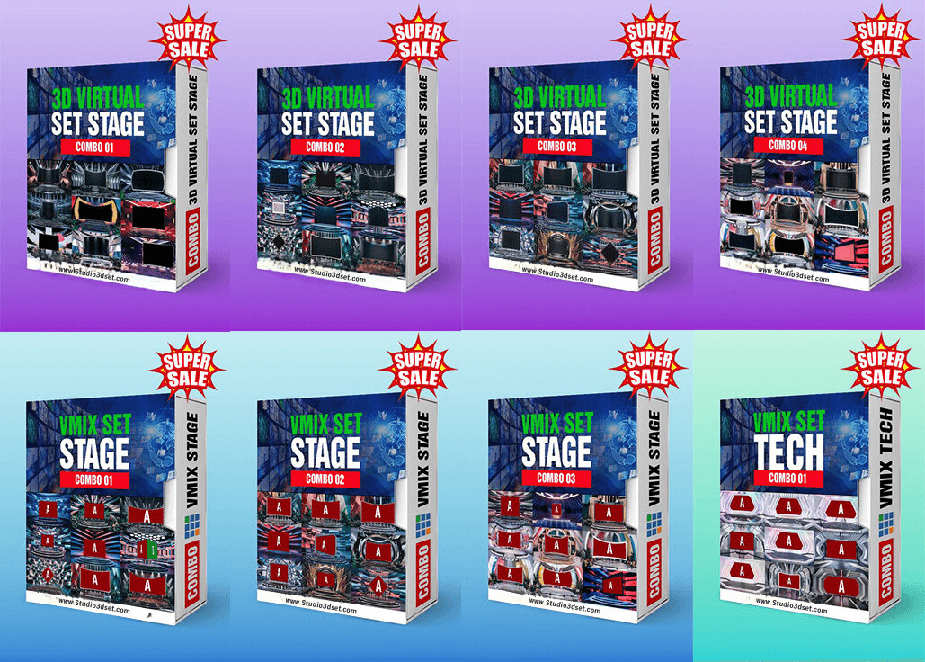 SUPER 8 COMBO - 72 VIRTUAL STUDIO SET ( Only 0,8$/ Set )