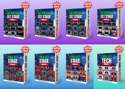 SUPER 8 COMBO - 72 VIRTUAL STUDIO SET ( Only 0,8$/ Set )