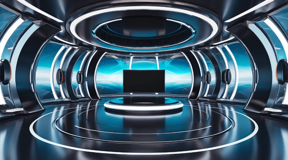 3D Virtual Set - Virtual Studio 4K 96