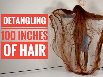 Detangling long hair after washing 