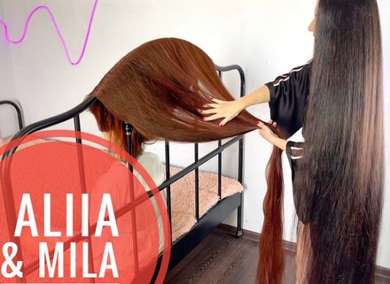 Aliia’s hair in the gentle hands of the beautiful Rapunzel MILA