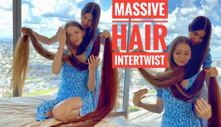 The massive hair intertwist of Aliia and Dashik