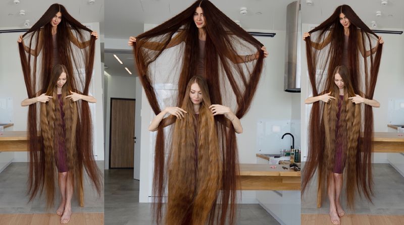 Level 999 of very long hair. Dashik &amp; Aliia