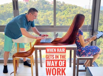 When hair gets in the way of work