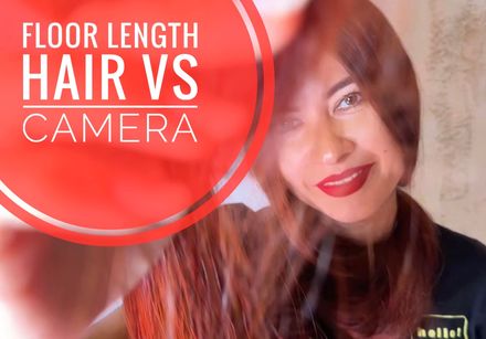 Floor Length hair VS camera: wrapping and touching