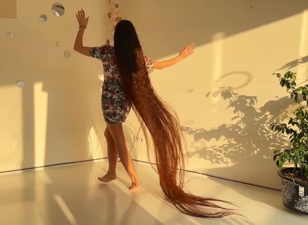 On demand Custom video:🖤Rapunzel in Motion… Dancing with Her Endless Waves of Hair🖤