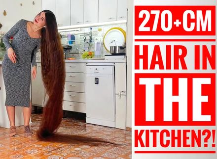 270+CM HAIR IN THE KITCHEN?! Real-Life Rapunzel Cooking with Endless Waves