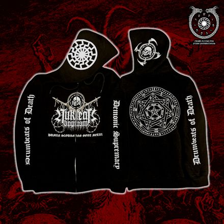 Nuklear Baptism - &quot;Human Scourging Goat Metal&quot; Zip Hoodie