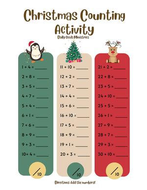 Christmas Counting Activity 