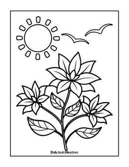 Fruitful Flowers Free Coloring Activity