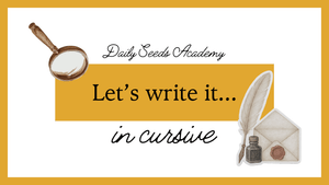 Let's write it... in cursive | PDF Mini Course 